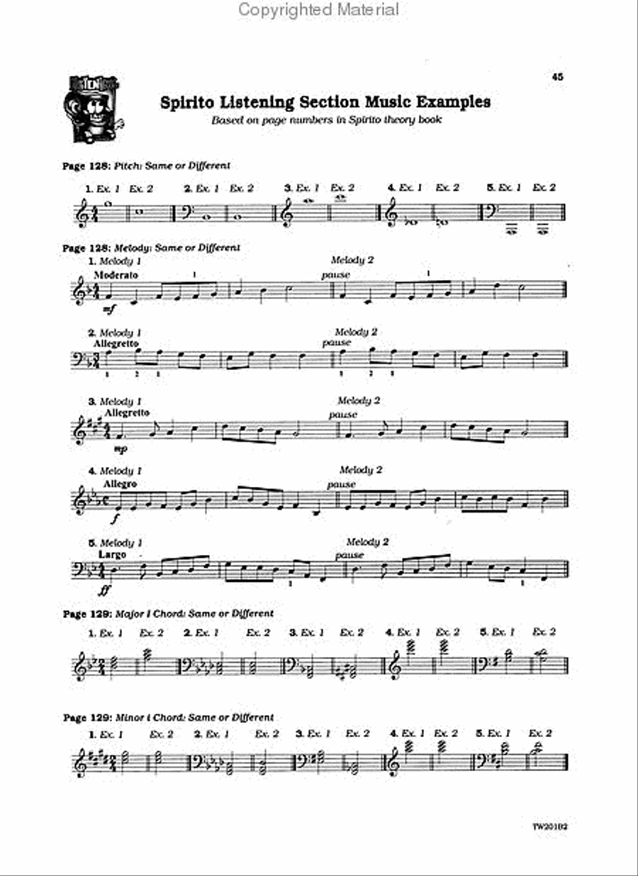 Theory Gymnastics: Spirito Teacher Guide Piano Method scores gallery preview page 4
