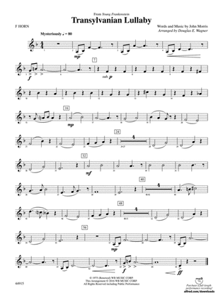 Transylvanian Lullaby: 1st F Horn