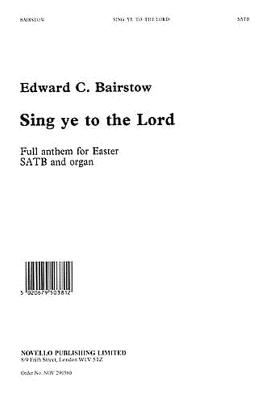 Sing Ye to the Lord 4-Part scores gallery preview page 1