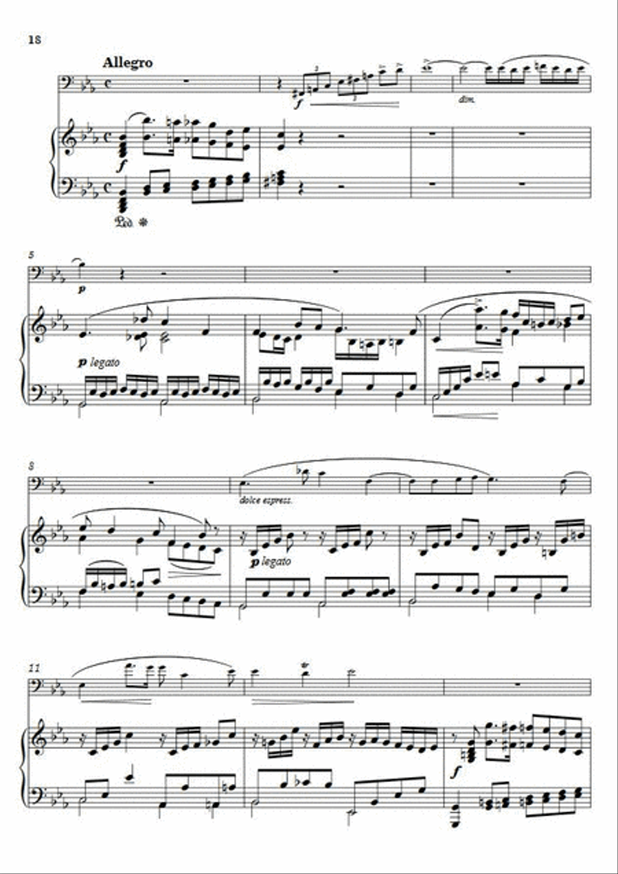 Sonata in Mi-Flat Major op. 9 Bassoon Solo scores gallery preview page 2