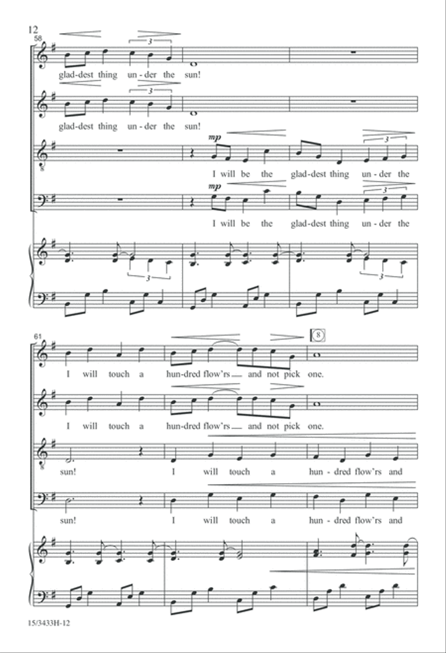 Afternoon on a Hill Afternoon on a Hill 4-Part scores gallery preview page 12
