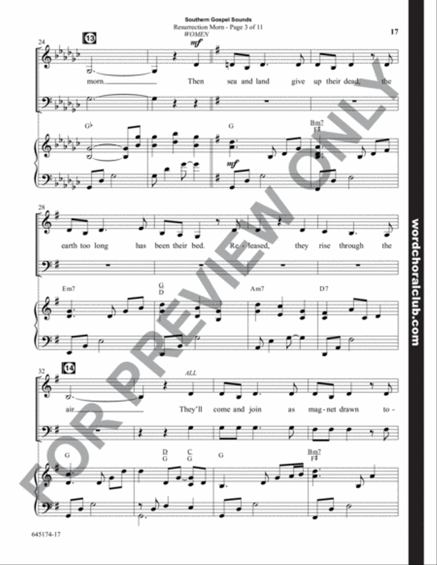 Southern Gospel Sounds - Choral Book 4-Part scores gallery preview page 18