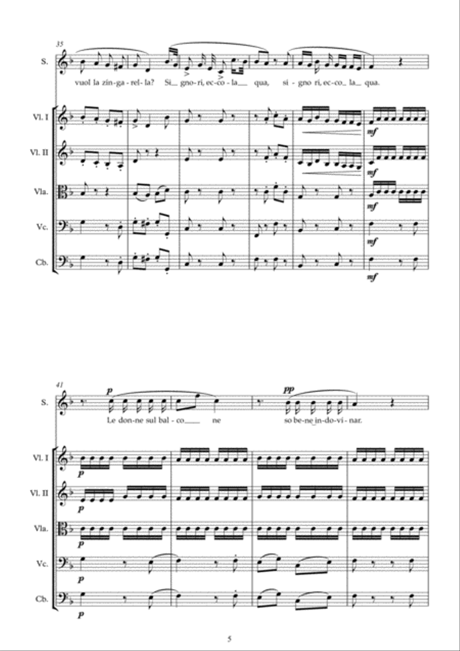 Chi vuol la zingarella Chamber Orchestra scores gallery preview page 5