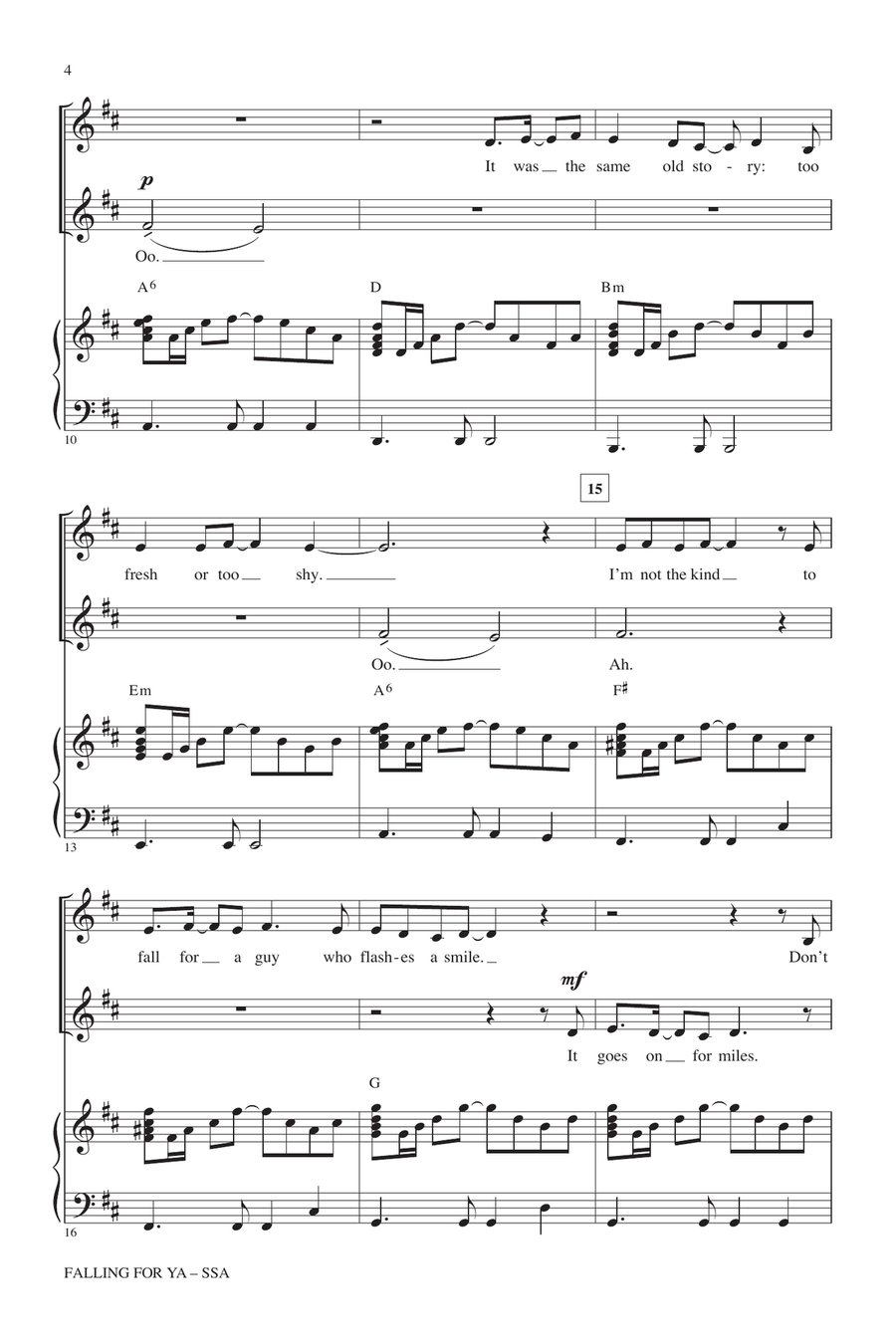 Falling For Ya (from Teen Beach Movie) SSA scores gallery preview page 2