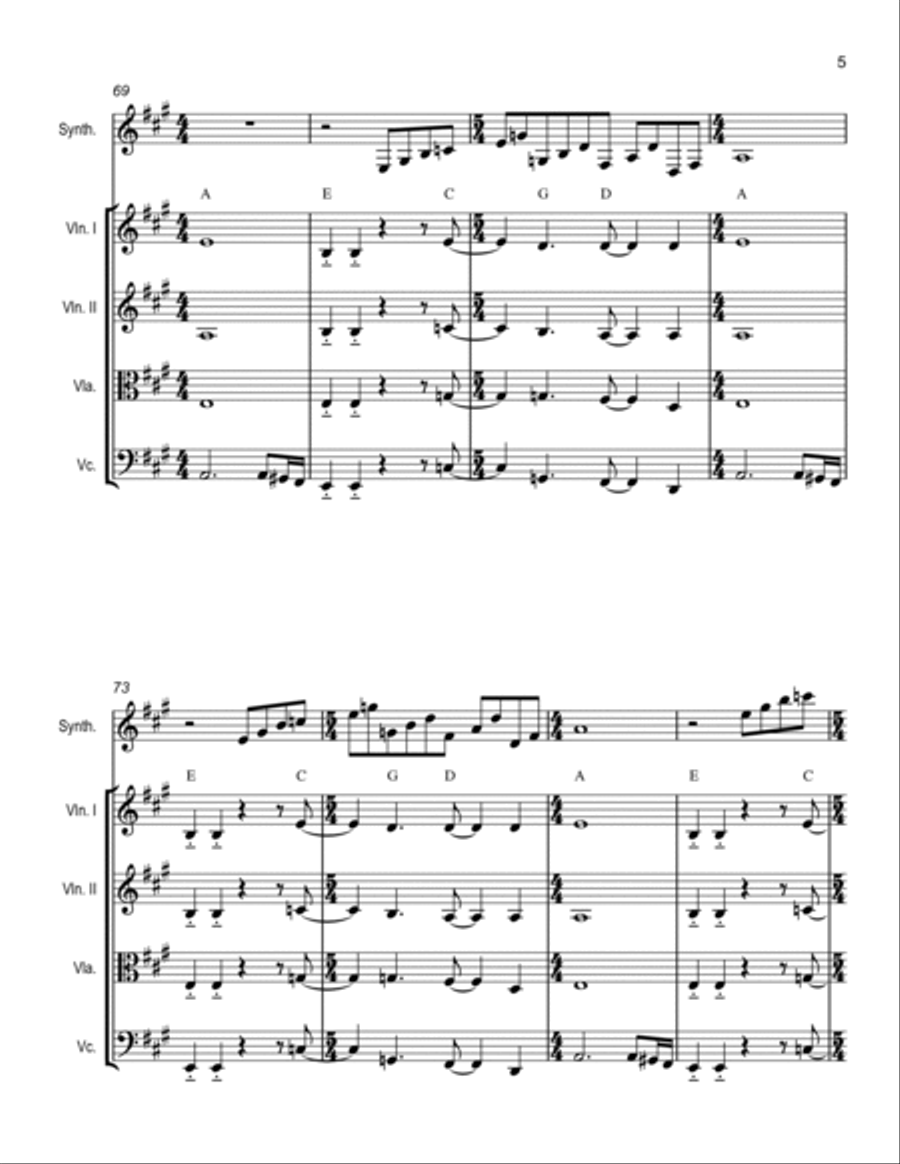 Here Comes The Sun String Quartet scores gallery preview page 5