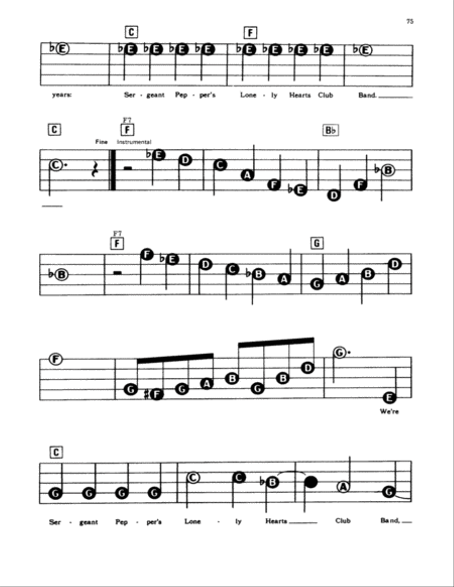 Sgt. Pepper's Lonely Hearts Club Band Electronic Keyboard scores gallery preview page 2