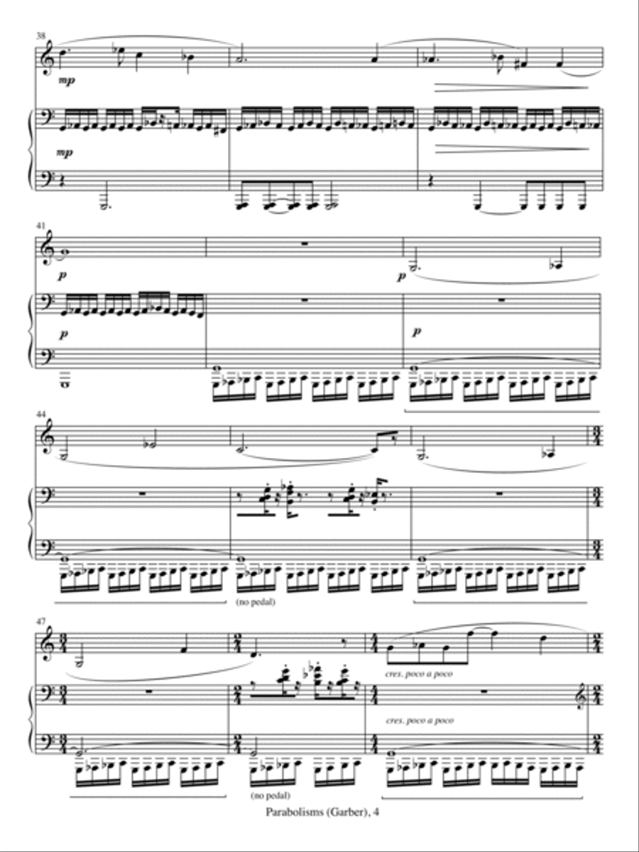 Parabolisms (for Alto Saxophone and Piano) Alto Saxophone scores gallery preview page 4