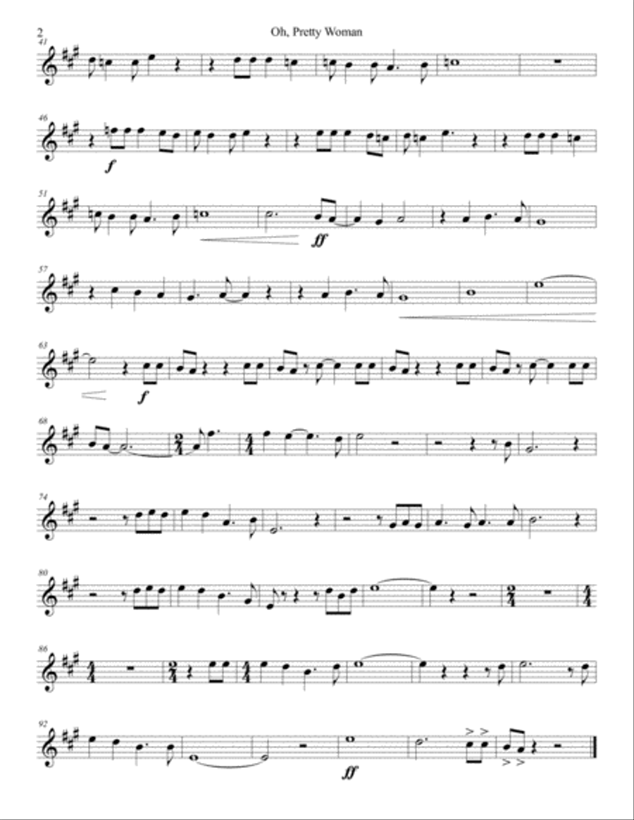 Oh, Pretty Woman Oh, Pretty Woman String Quintet scores gallery preview page 2