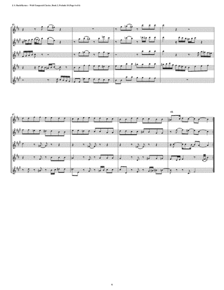 Prelude 18 from Well-Tempered Clavier, Book 2 (Saxophone Quintet) image number null