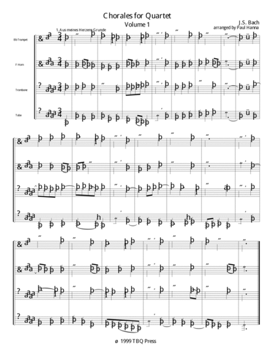 Chorales for Quartet, Volume 1