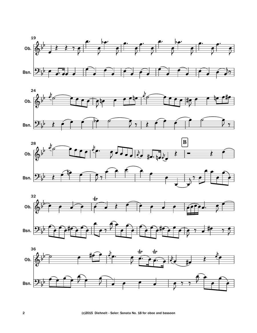 Soler: Sonata No. 18 Soler: Sonata No. 18 Woodwind Duet scores gallery preview page 3