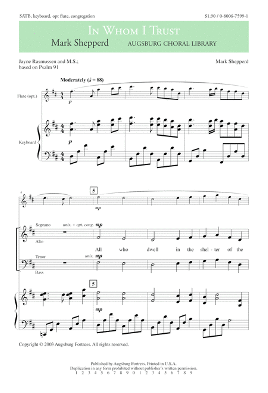 In Whom I Trust 4-Part scores gallery preview page 2