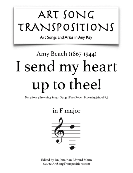 BEACH: I send my heart up to thee! Op. 44 no. 3 (transposed to F major)