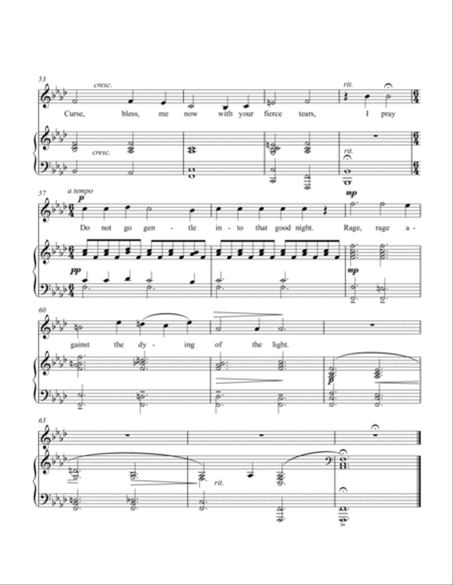 Do Not Go Gentle Into That Good Night Voice scores gallery preview page 6