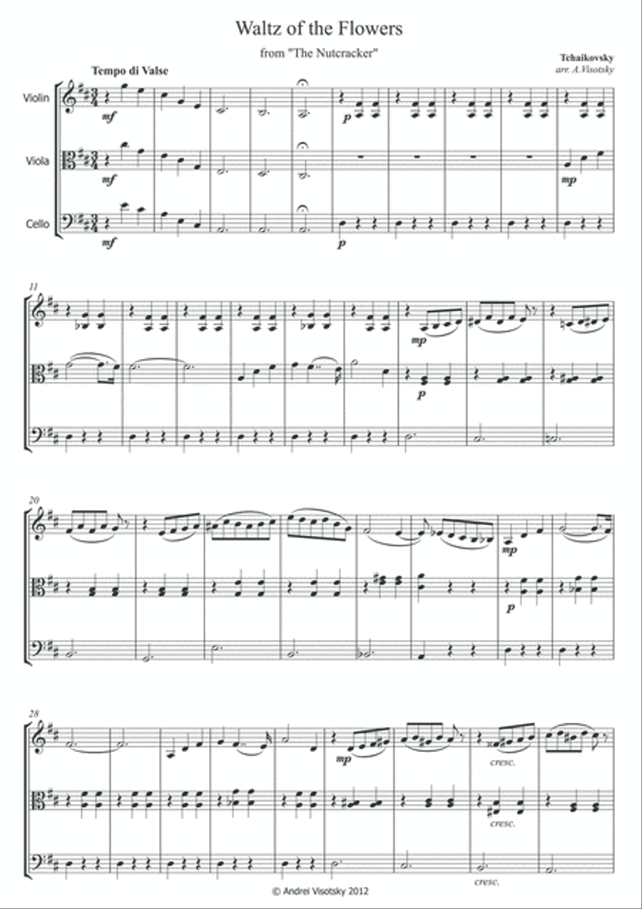 Classical Masterpieces for string trio String Trio scores gallery preview page 5