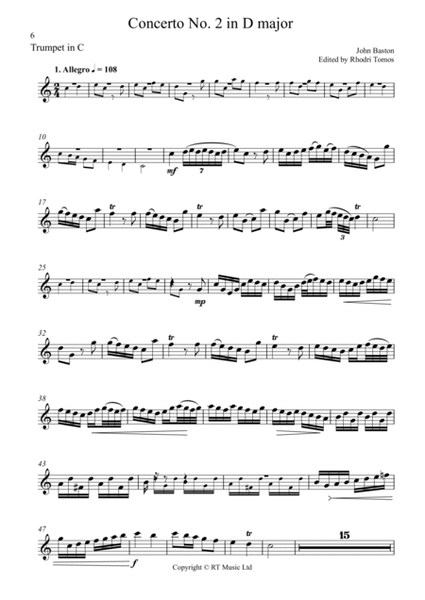 Baston concerto no.2 - solo parts