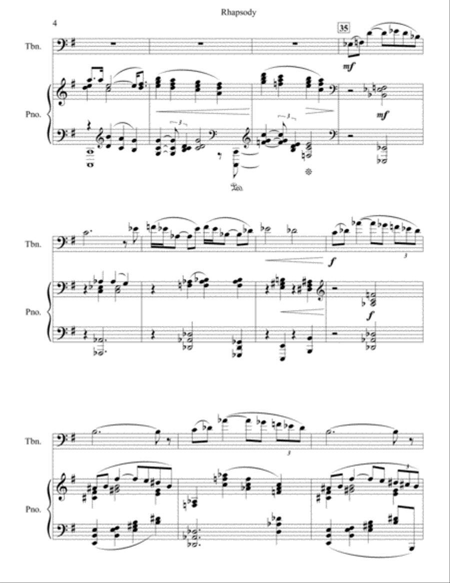 Rhapsody for Trombone and Piano image number null