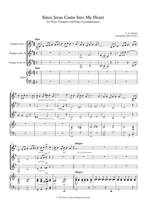 Book cover for HYMN FOR TRUMPET TRIO - Since Jesus Came Into My Heart (F Major)