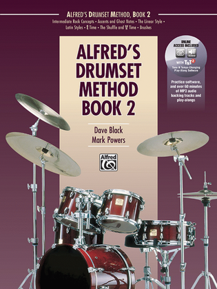 Book cover for Alfred's Drumset Method, Book 2
