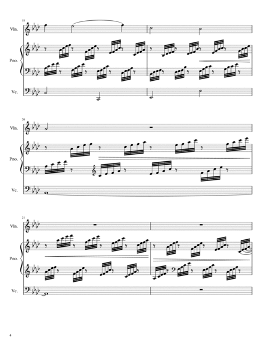 Crossing Jordan: Three Spirituals for violin, piano and cello Piano Trio scores gallery preview page 6