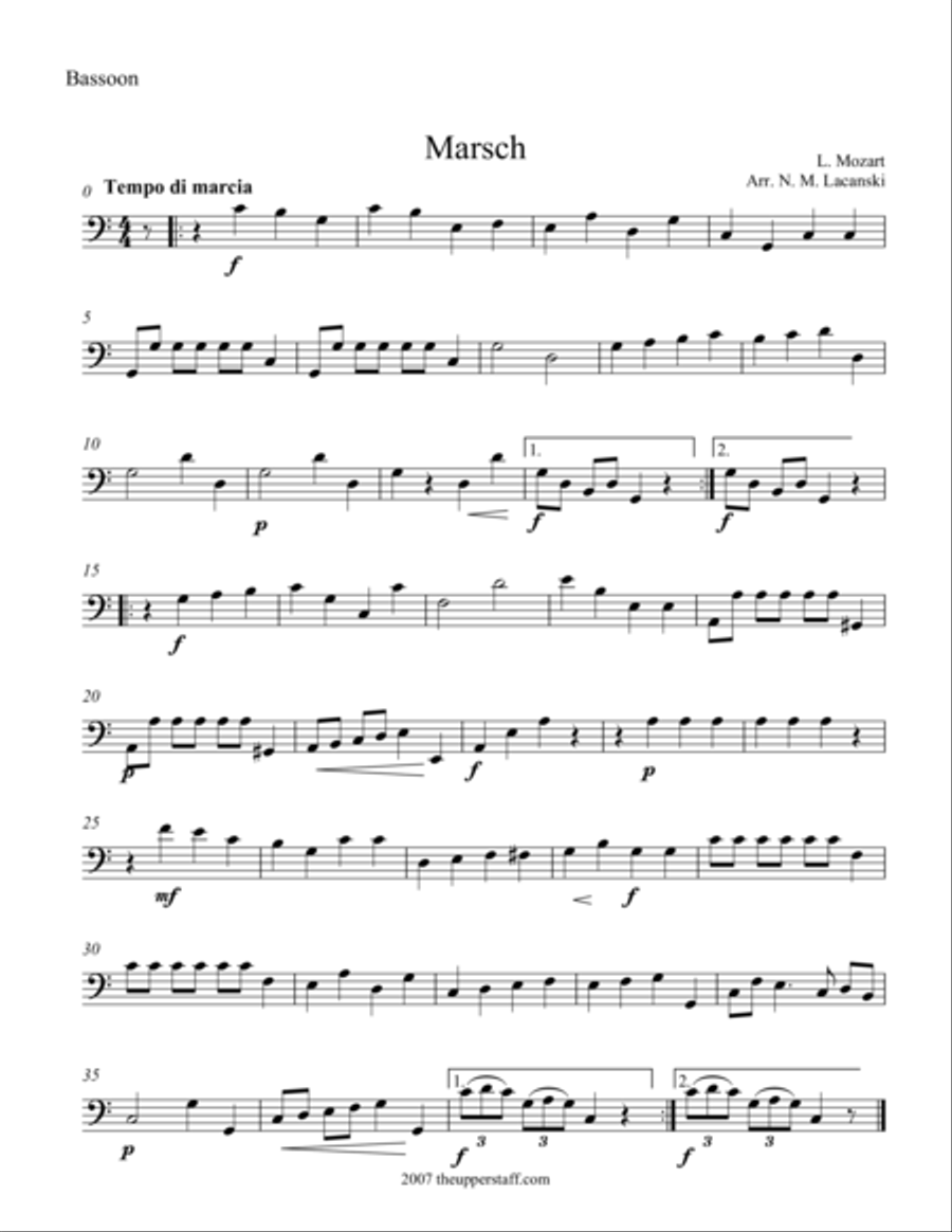 Marsch Woodwind Trio scores gallery preview page 1