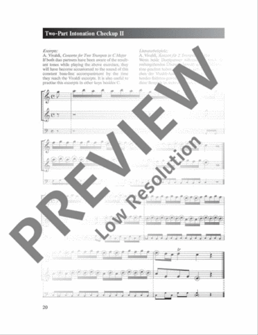 The Art of Baroque Trumpet Playing Trumpet Trio scores gallery preview page 21