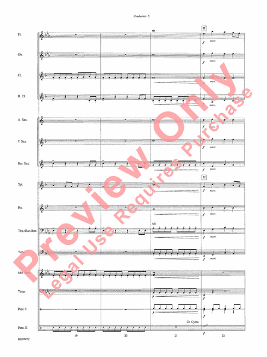 The Torch Burns Bright Concert Band scores gallery preview page 8
