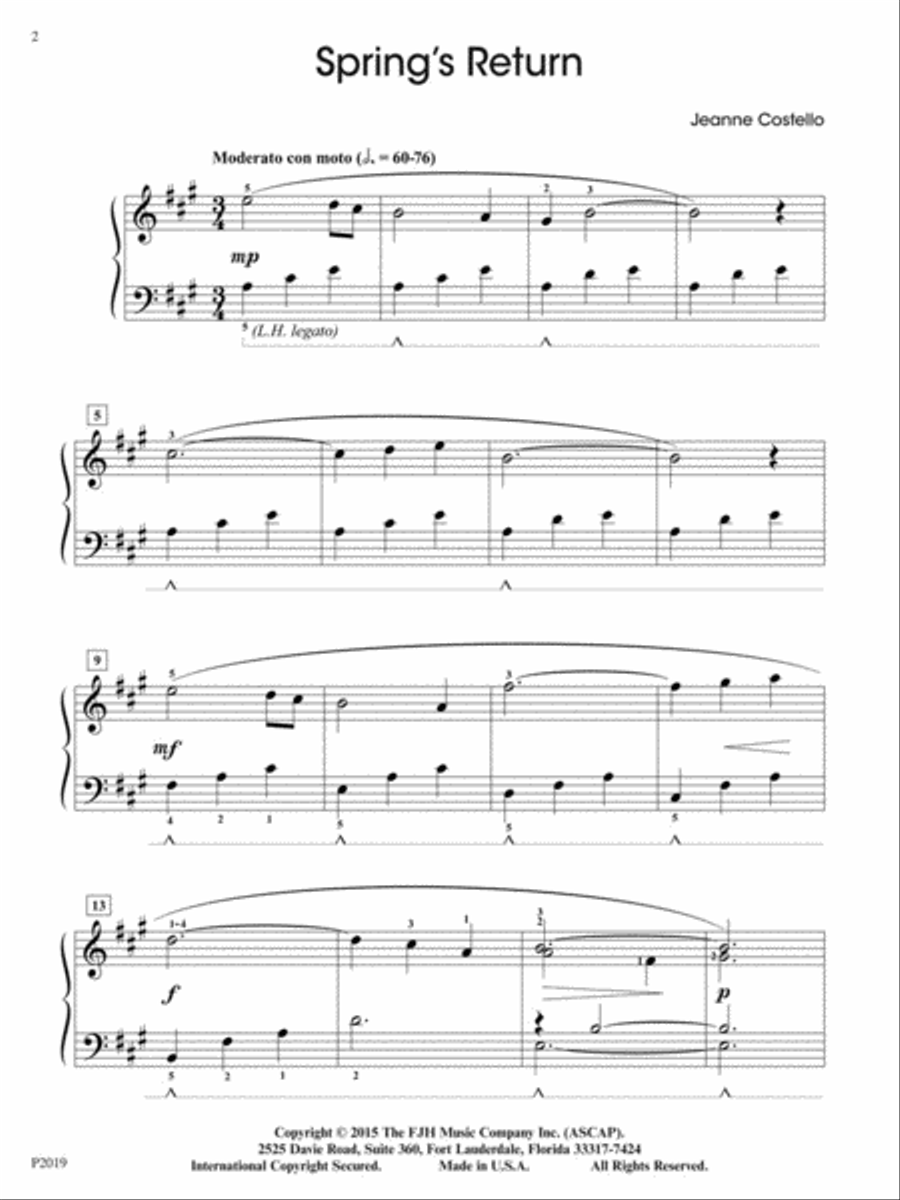 Spring's Return Piano Solo scores gallery preview page 3