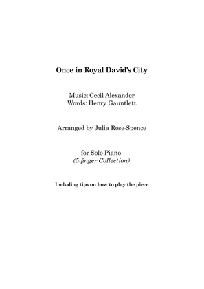 Once in Royal David's City (beginner piano)