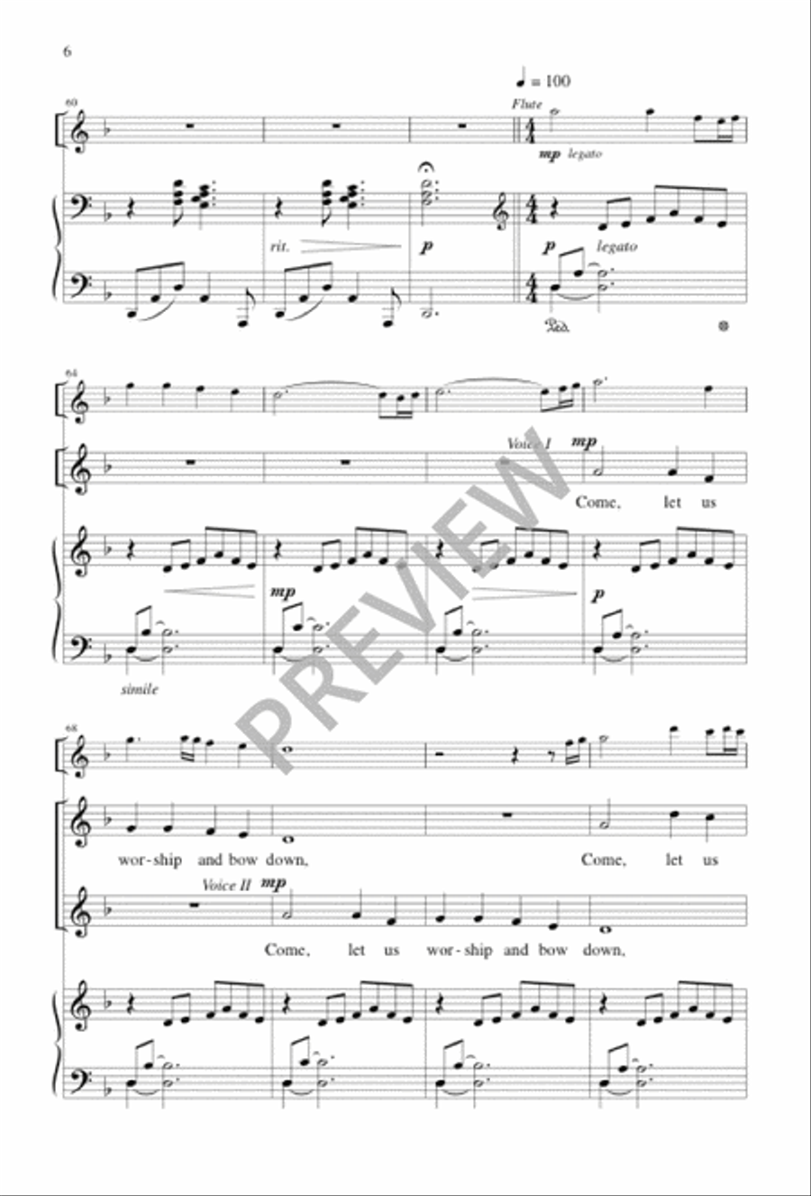 O Come Let Us Sing to the Lord 2-Part scores gallery preview page 6