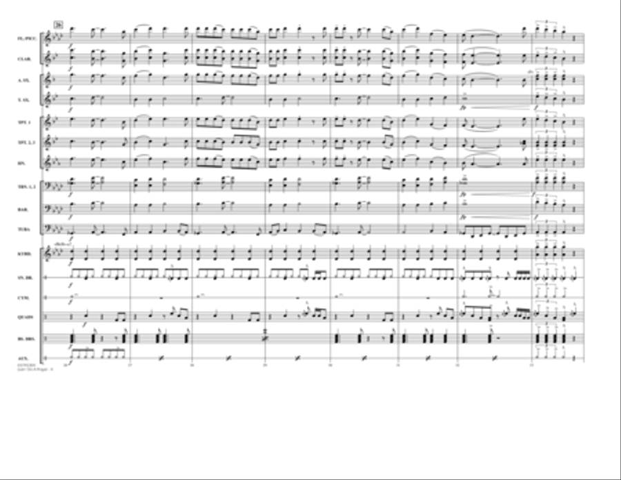 Livin' on a Prayer - Full Score Marching Band scores gallery preview page 4