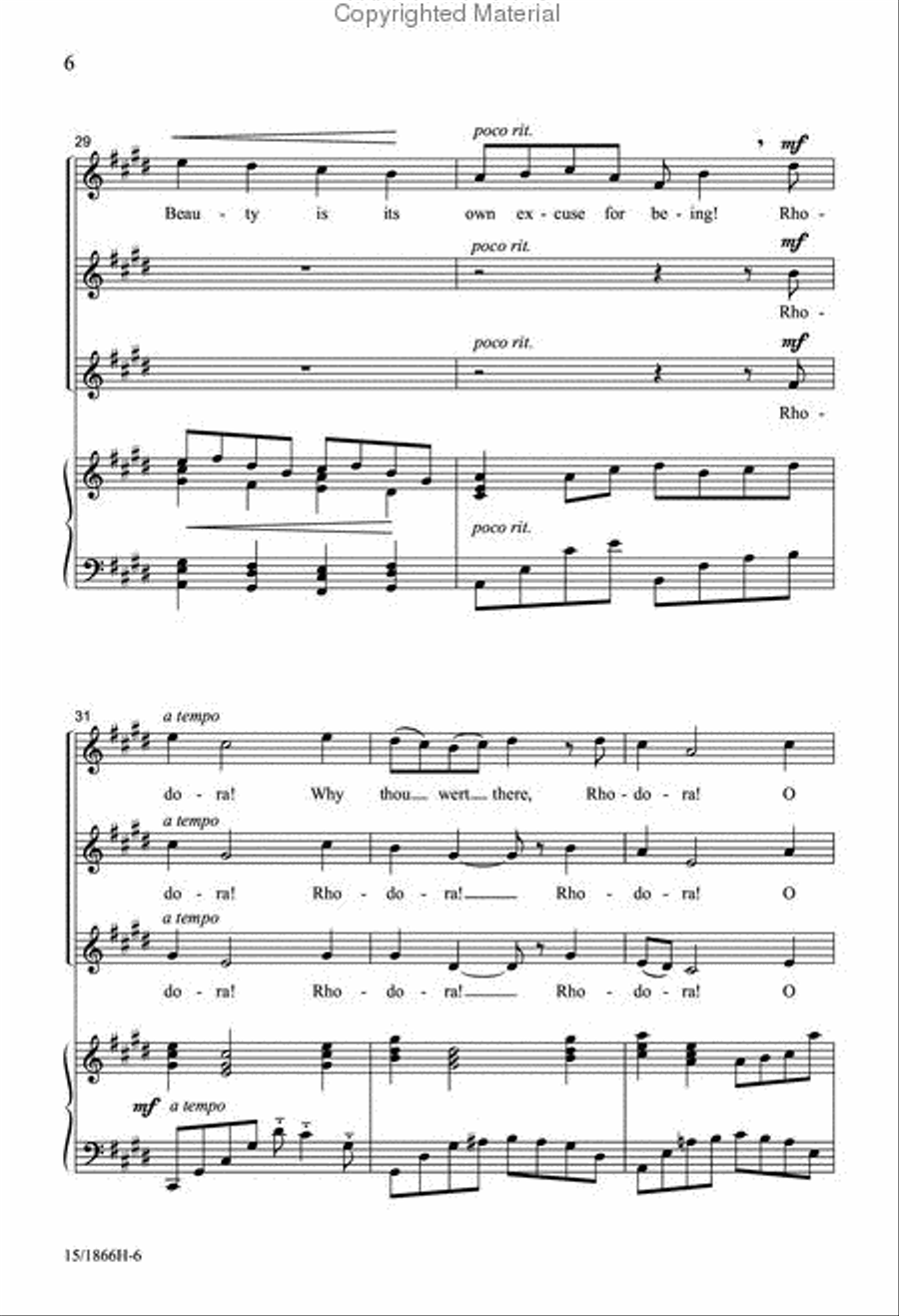 The Rhodora The Rhodora SSA scores gallery preview page 6