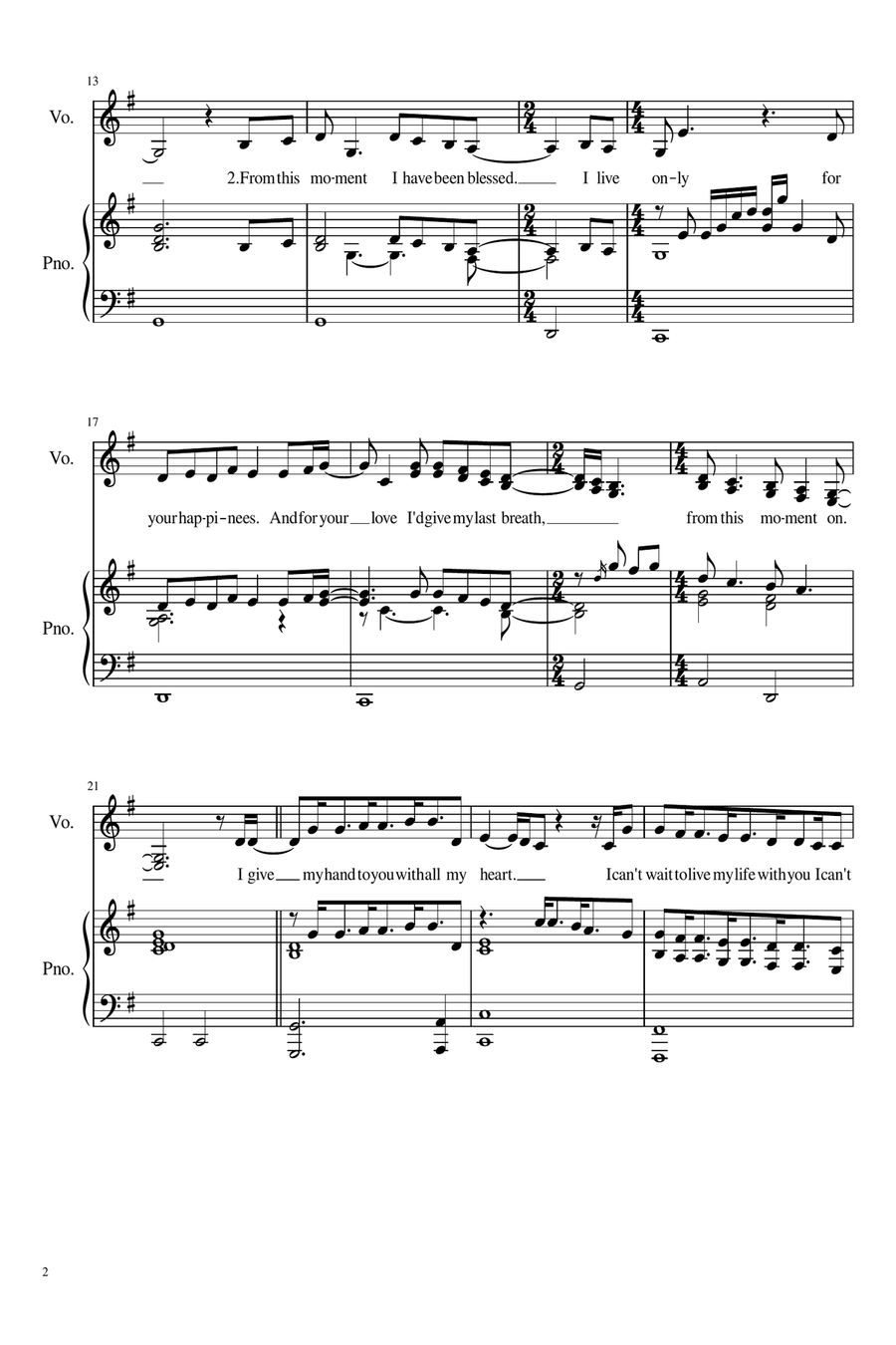 From This Moment On A Cappella scores gallery preview page 2