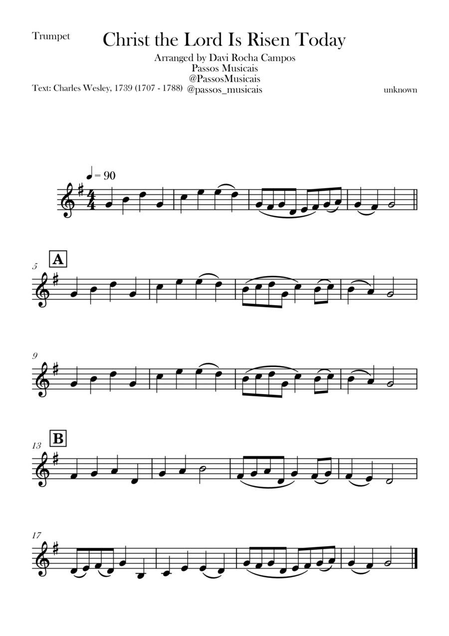 Christ the Lord is Rises today Chamber Music scores gallery preview page 1