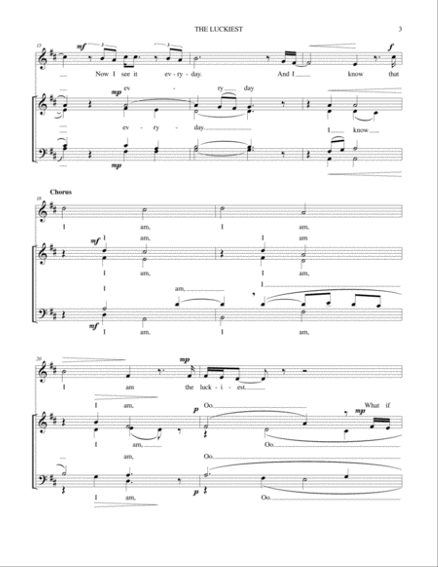 The Luckiest 4-Part scores gallery preview page 3