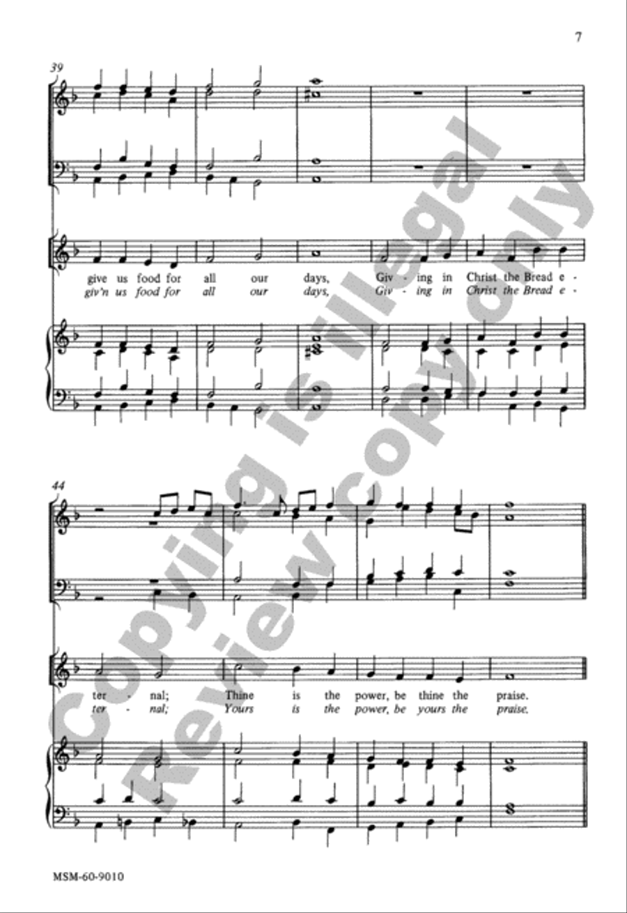Father, We Thank Thee, Who Has Planted 4-Part scores gallery preview page 6
