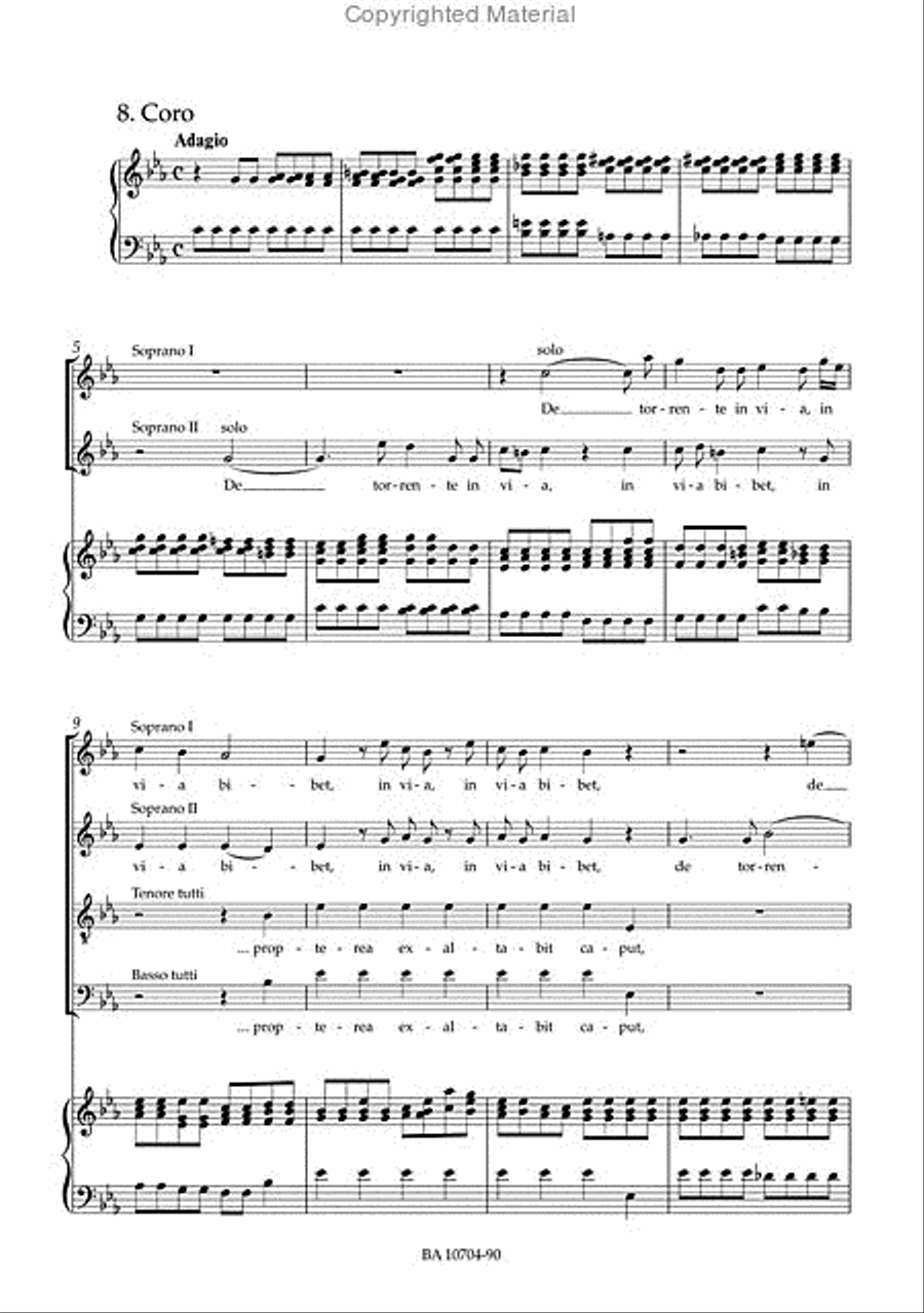 Dixit Dominus HWV 232 (Psalm 109) SSATB scores gallery preview page 3