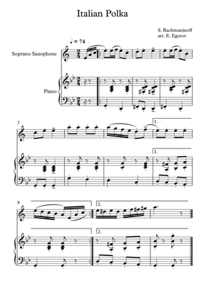 Italian Polka, Sergei Rachmaninoff, For Soprano Saxophone & Piano