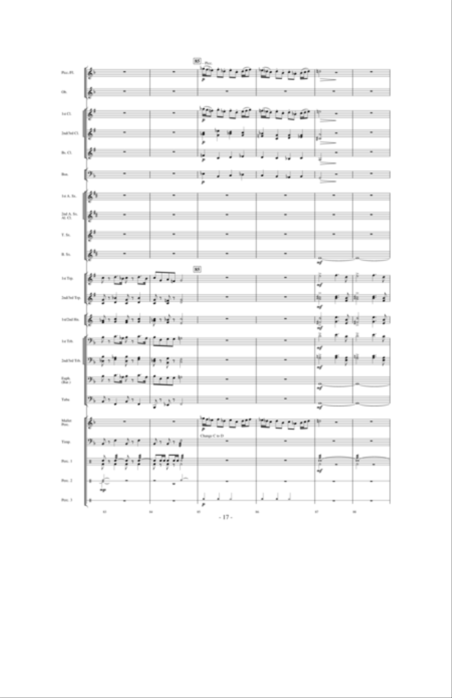 Quest of the Undaunted Knight Concert Band scores gallery preview page 16