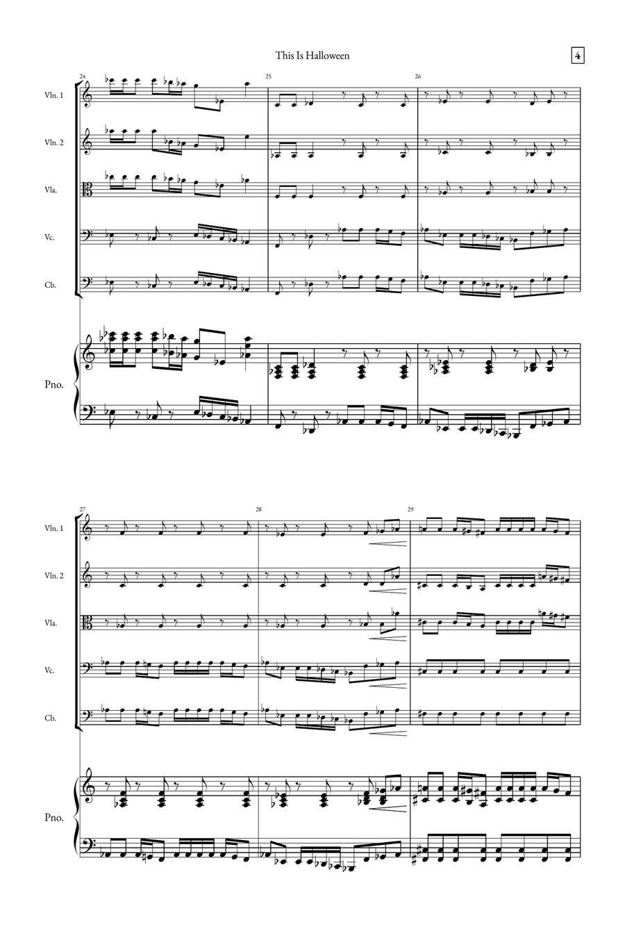 This Is Halloween String Quintet scores gallery preview page 4