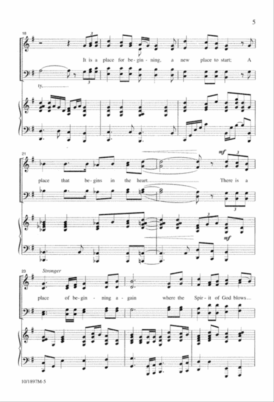 A Place of Beginning Again 4-Part scores gallery preview page 5