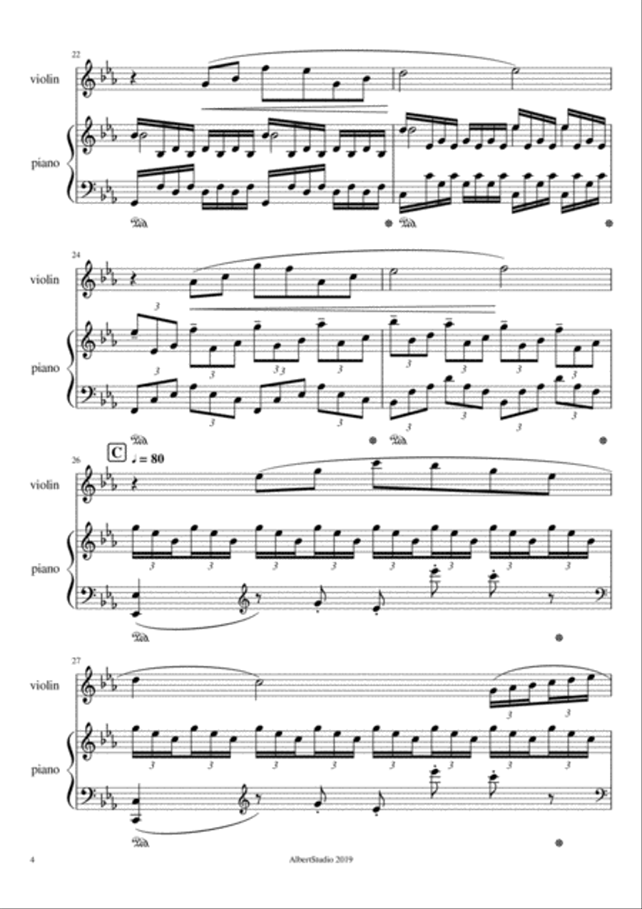 Under the moon Violin Solo scores gallery preview page 4