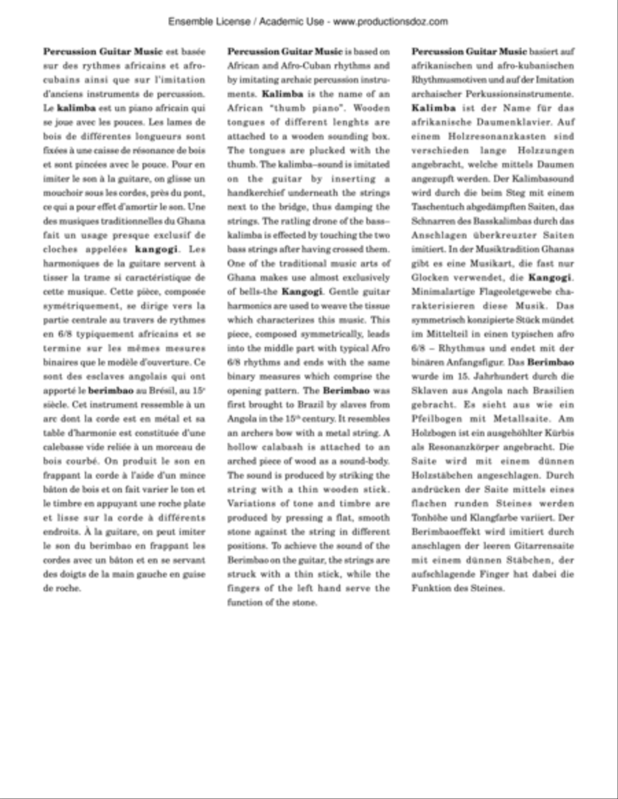 Berimbao Guitar Ensemble scores gallery preview page 2