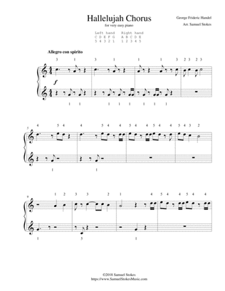 Hallelujah Chorus from Handel's Messiah - for very easy piano