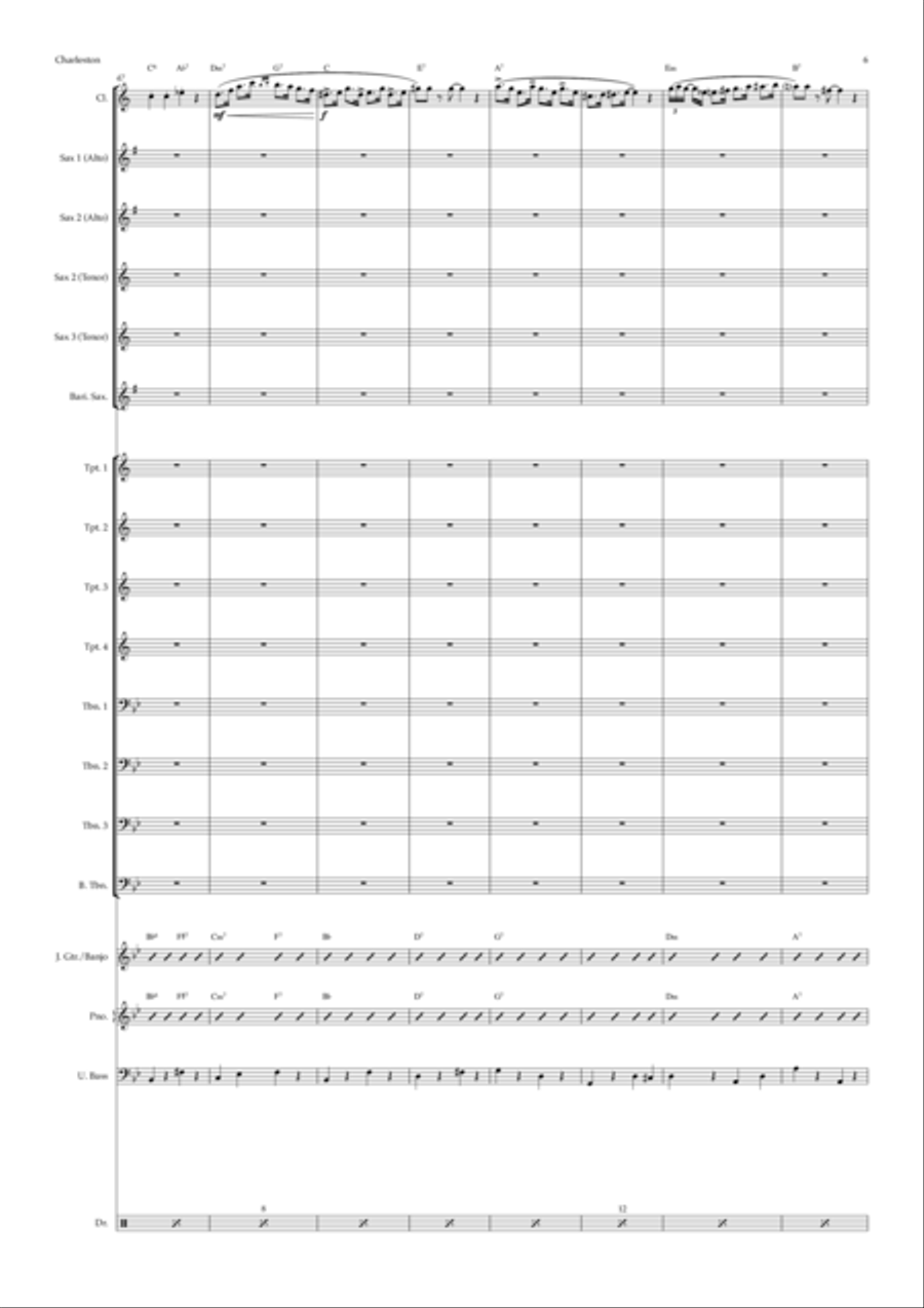 Charleston (big band) Jazz Ensemble scores gallery preview page 6