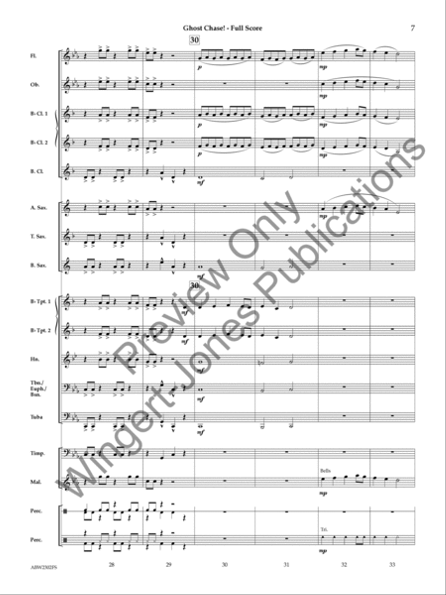 Ghost Chase! Concert Band scores gallery preview page 8