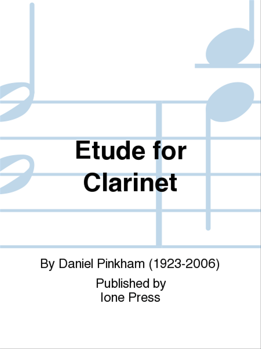 Etude for Clarinet Clarinet Solo scores gallery preview page 1