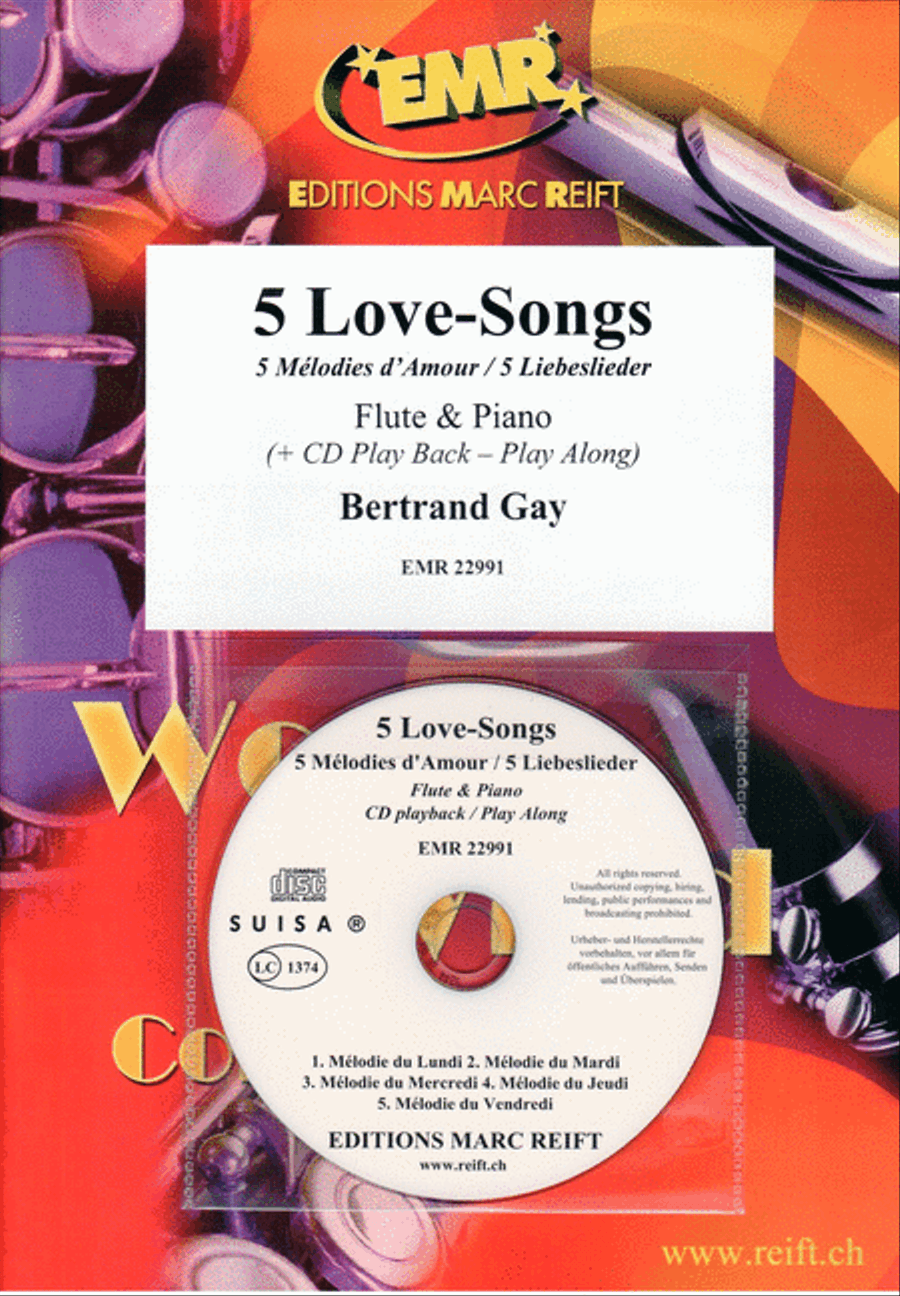 5 Love-Songs Flute Solo scores gallery preview page 1
