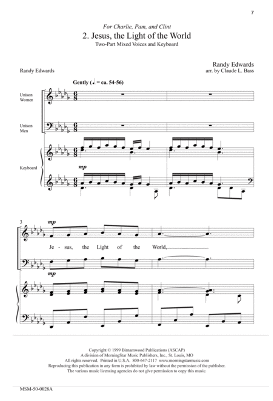 Three Advent Prayers 4-Part scores gallery preview page 5