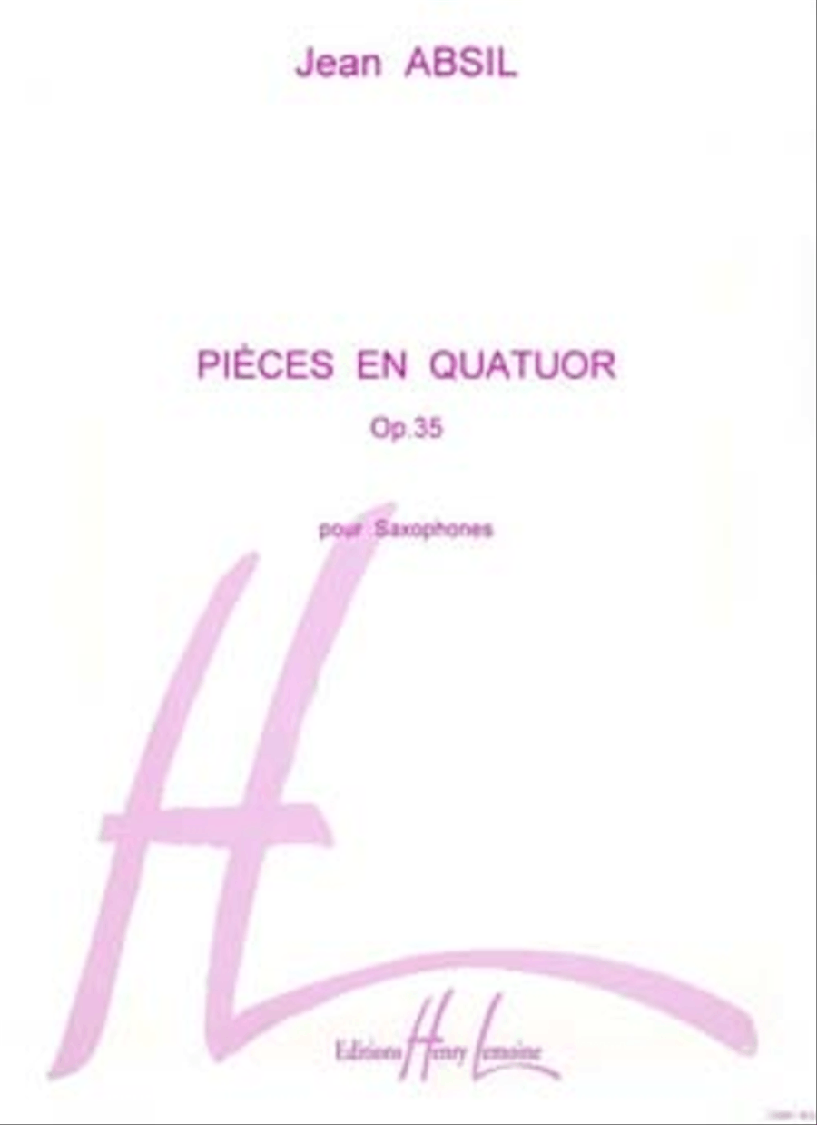 Pieces en quatuor Op. 35 Saxophone Quartet scores gallery preview page 1